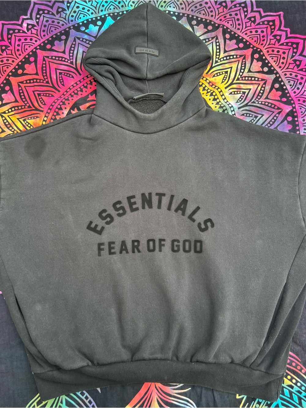 Fear of God Essentials Black Pullover Hoodie